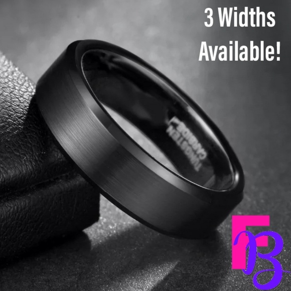 FingerBlingers Jewelry - *NEW!* 4MM | 6MM | 8MM Black Tungsten Ring